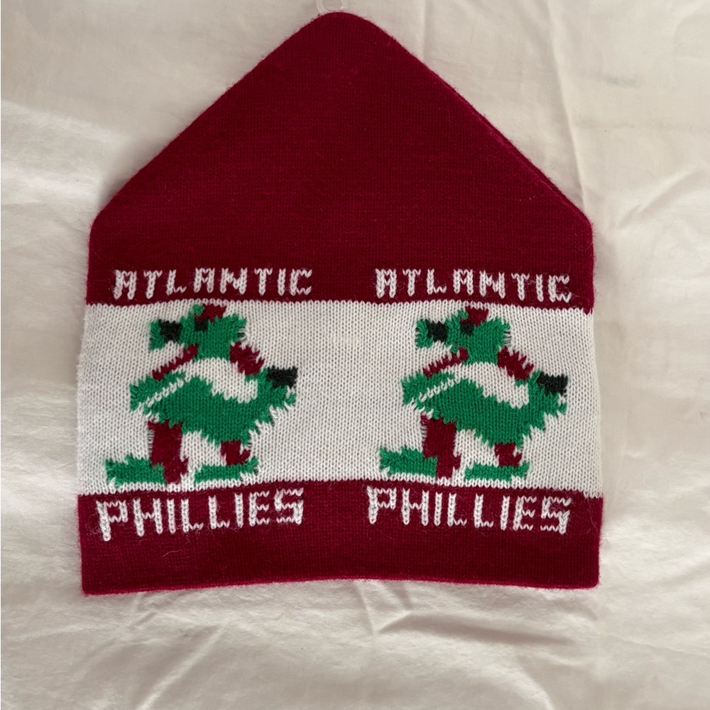 Vintage 80s Philadelphia Phillies Phanatic Beanie Winter Hat MLB Atlantic EUC